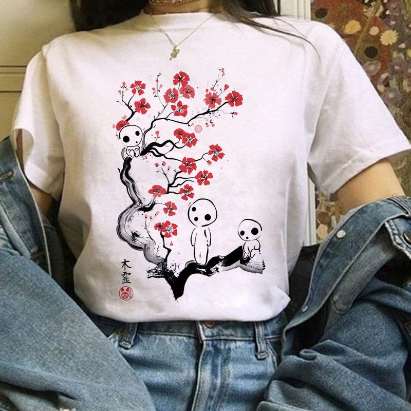 Camiseta divertida y linda de anime para mujer