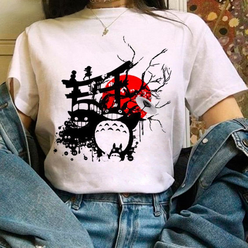 Camiseta divertida y linda de anime para mujer