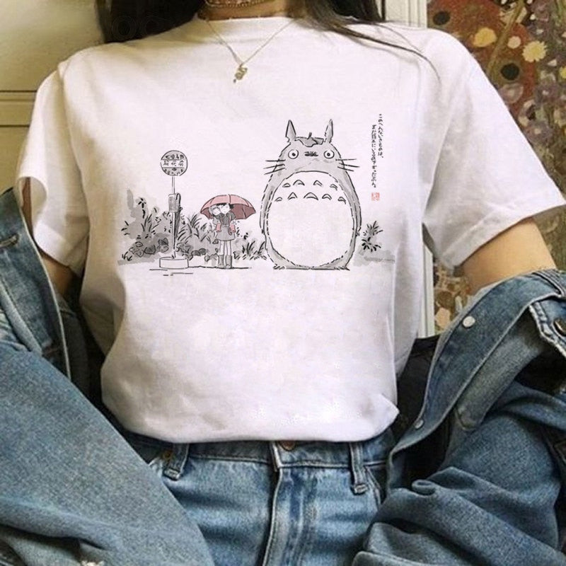 Camiseta divertida y linda de anime para mujer