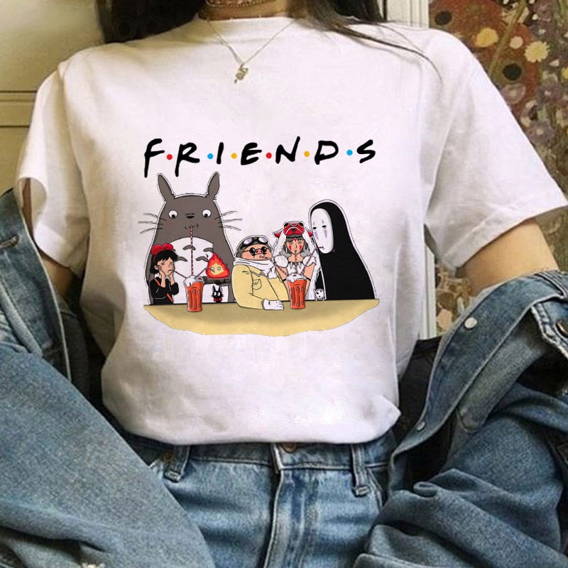 Camiseta divertida y linda de anime para mujer