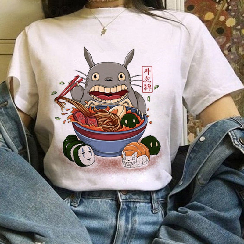 Camiseta divertida y linda de anime para mujer