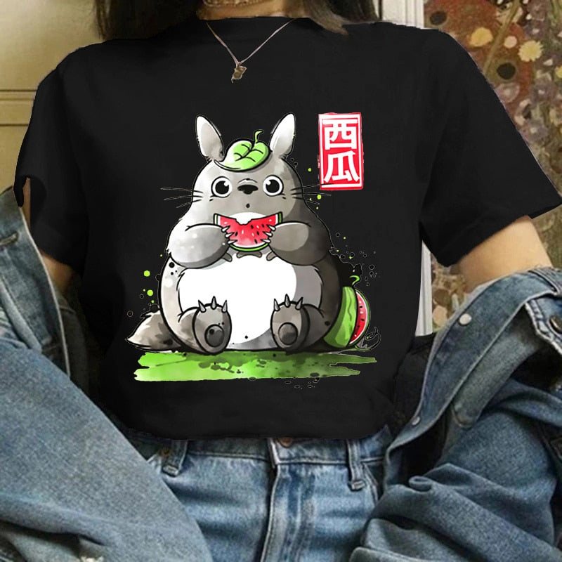 Camiseta divertida y linda de anime para mujer