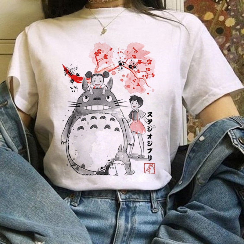 Camiseta divertida y linda de anime para mujer