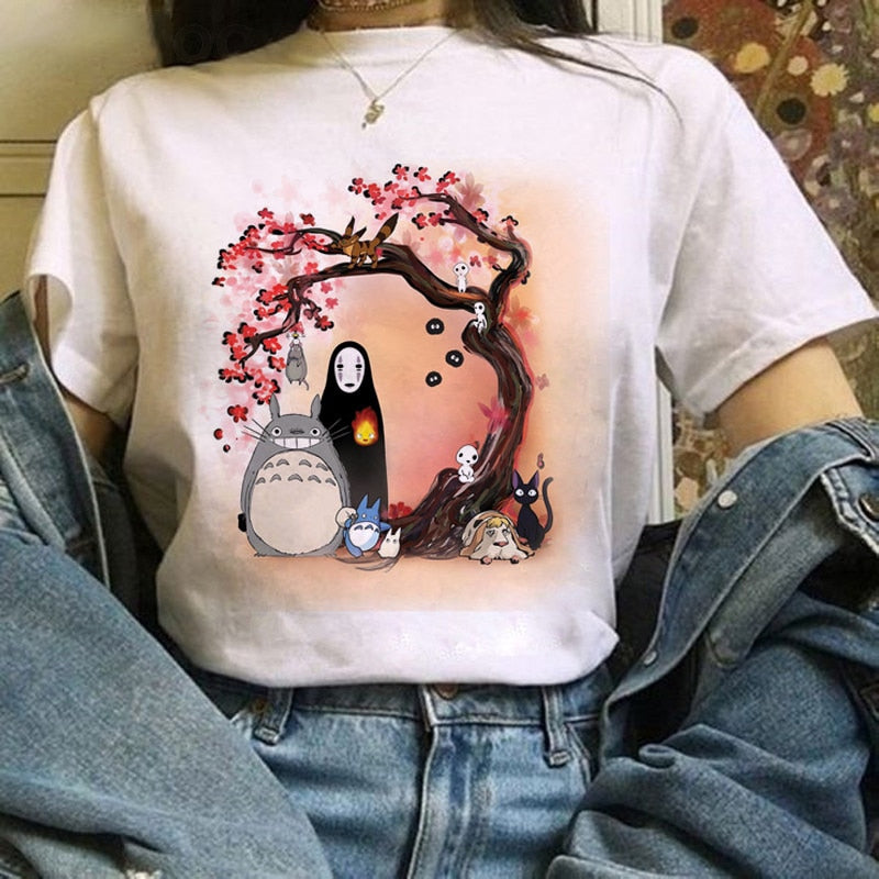 Camiseta divertida y linda de anime para mujer