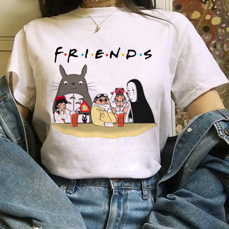 Camiseta divertida y linda de anime para mujer