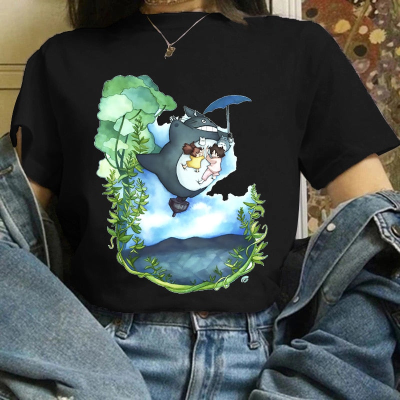 Camiseta divertida y linda de anime para mujer