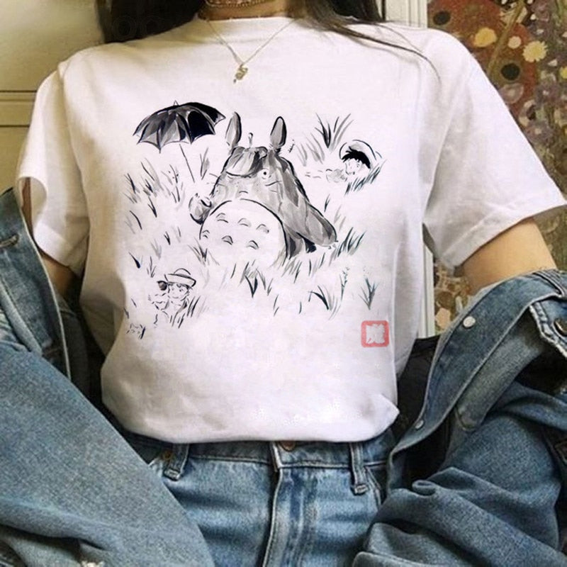 Camiseta divertida y linda de anime para mujer