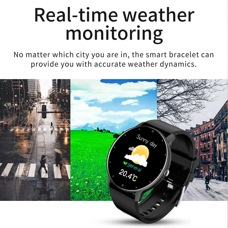 Reloj inteligente, smart watch con pantalla completamente táctil, reloj deportivo para Fitness resistente al agua, Bluetooth para Android IOS