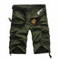 Pantalones cortos cargo de algodón cómodos para hombre.