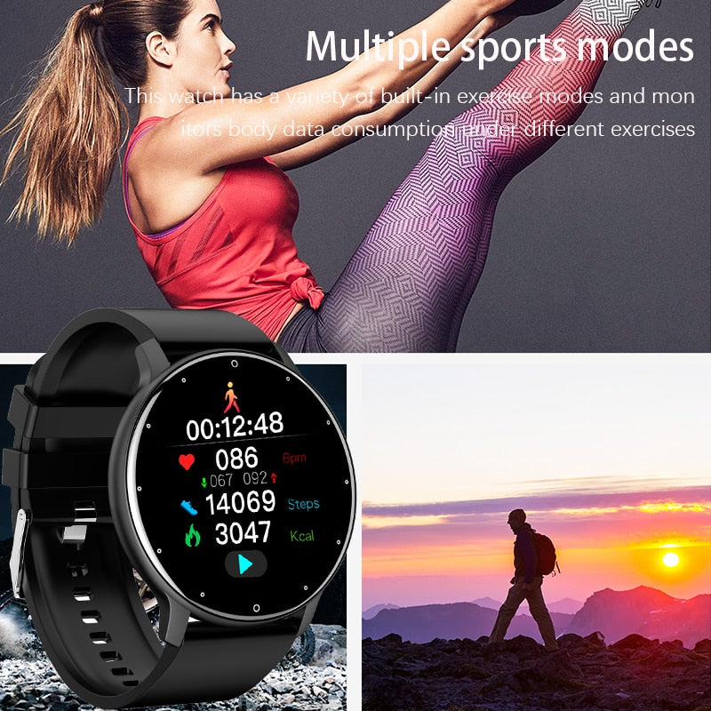 Reloj inteligente, smart watch con pantalla completamente táctil, reloj deportivo para Fitness resistente al agua, Bluetooth para Android IOS