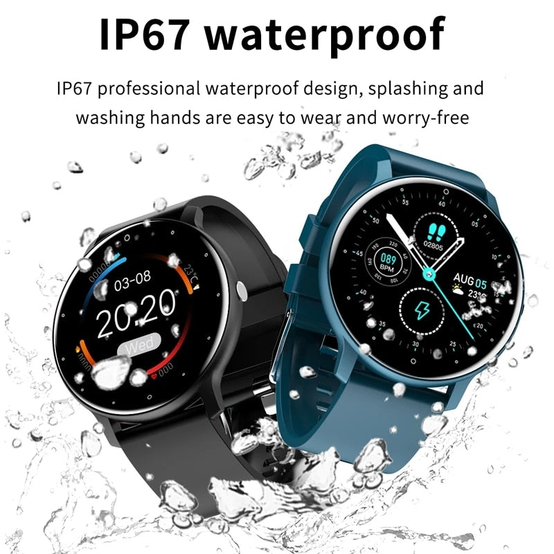 Reloj inteligente, smart watch con pantalla completamente táctil, reloj deportivo para Fitness resistente al agua, Bluetooth para Android IOS