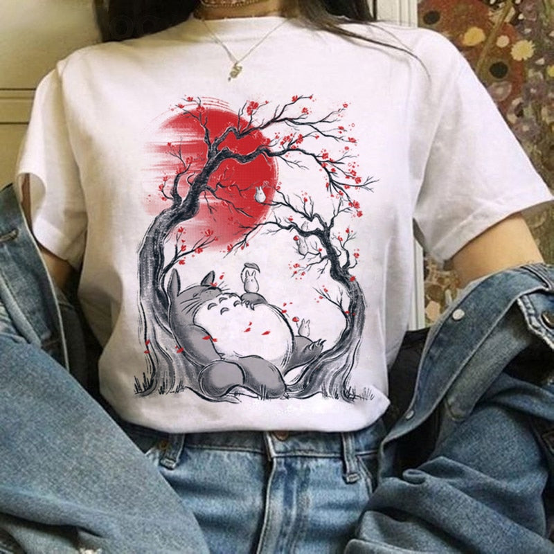 Camiseta divertida y linda de anime para mujer