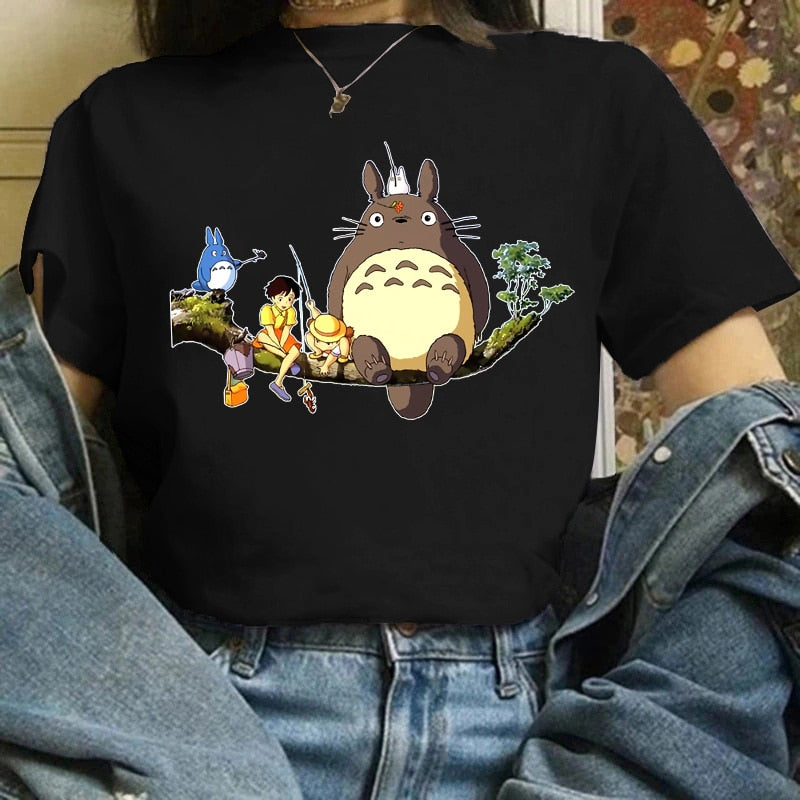 Camiseta divertida y linda de anime para mujer