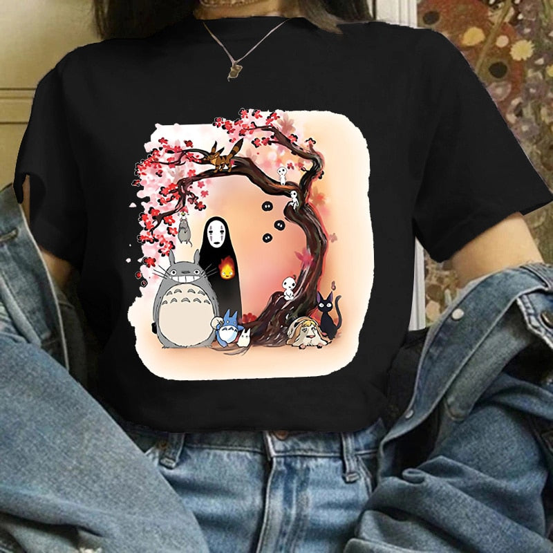 Camiseta divertida y linda de anime para mujer