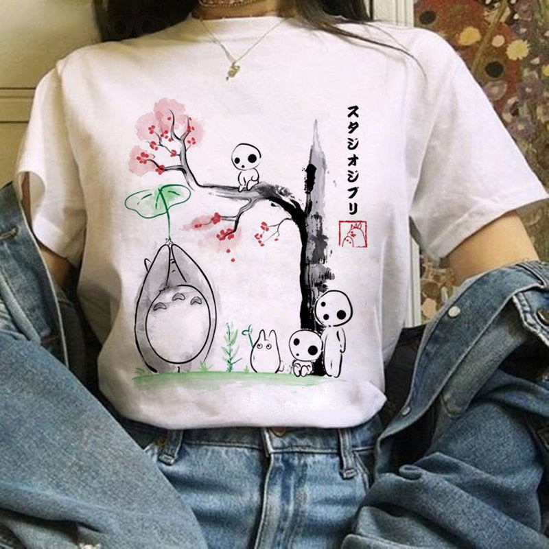 Camiseta divertida y linda de anime para mujer