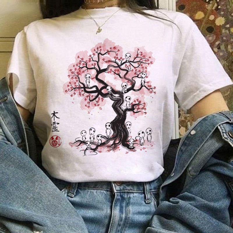 Camiseta divertida y linda de anime para mujer