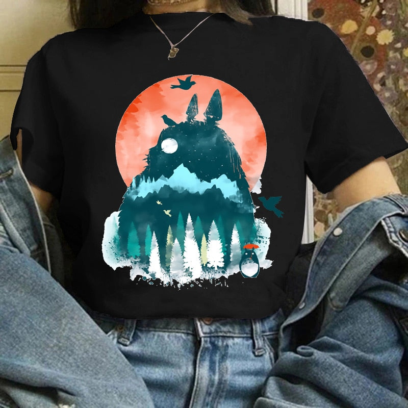 Camiseta divertida y linda de anime para mujer