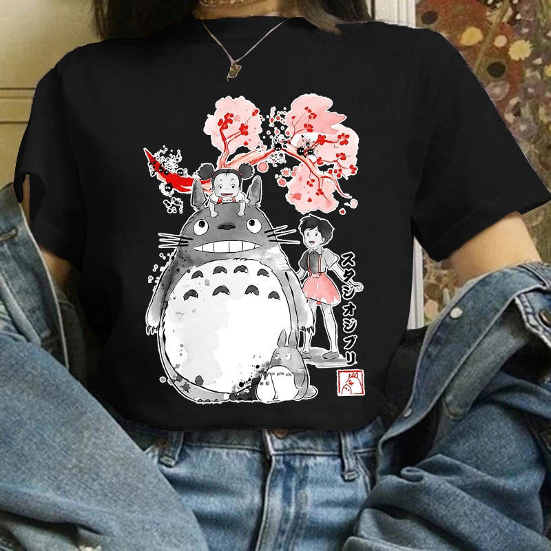 Camiseta divertida y linda de anime para mujer