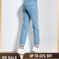 Pantalón de mezclilla Vintage de cintura alta para Mujer