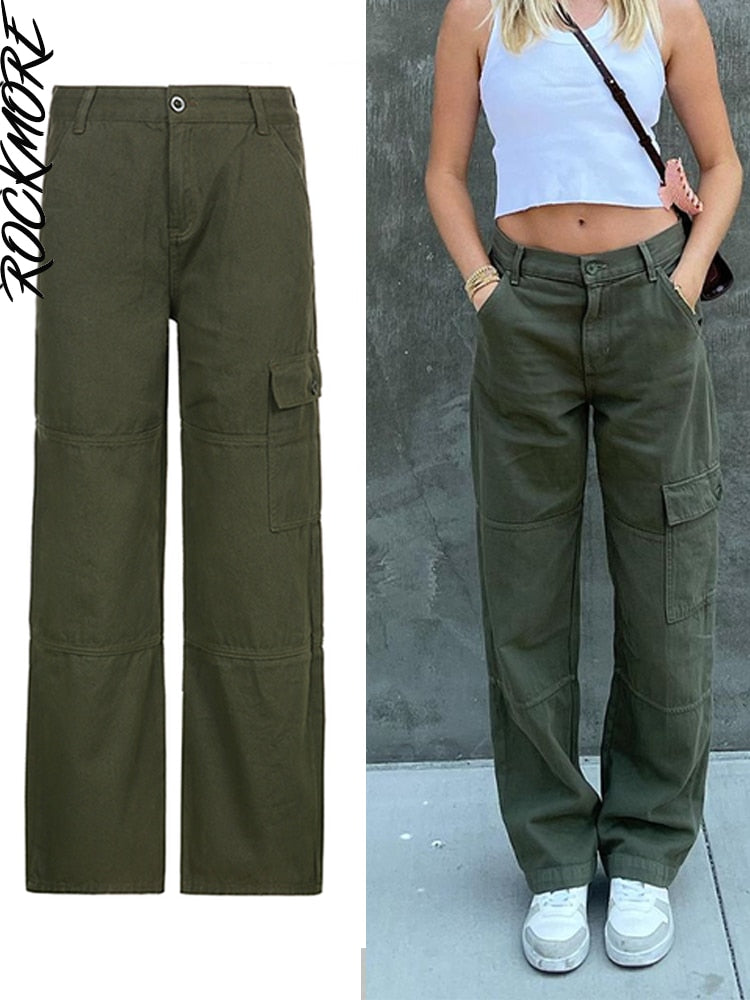 Pantalones holgados cargo Vintage para mujer