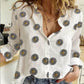 Camisa de botón y solapa cárdigan manga larga de Mujer.