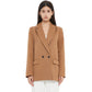 Blazer de mujer, chaqueta informal de color sólido con bolsillo cruzado, abrigo de mujer