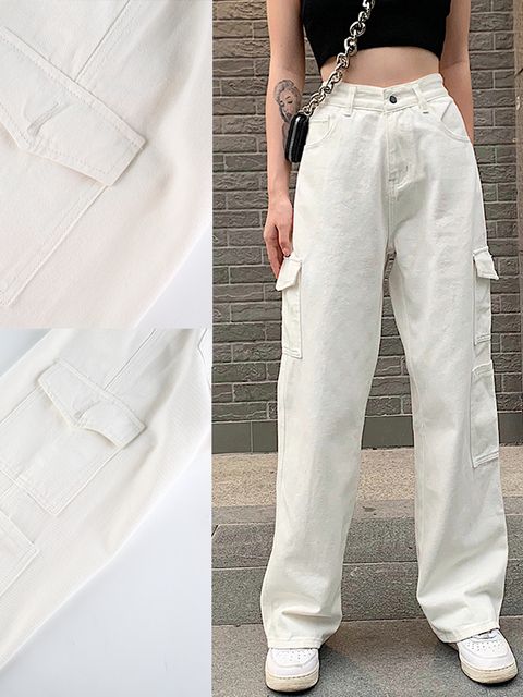 Pantalones holgados cargo Vintage para mujer