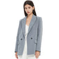 Blazer de mujer, chaqueta informal de color sólido con bolsillo cruzado, abrigo de mujer