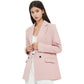 Blazer de mujer, chaqueta informal de color sólido con bolsillo cruzado, abrigo de mujer