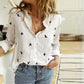 Camisa de botón y solapa cárdigan manga larga de Mujer.